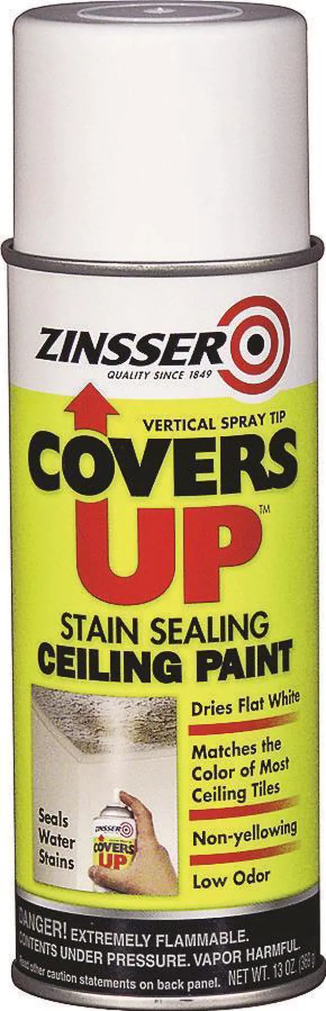 Alt view image 7 of 10 - Rust-Oleum Ceiling Covers Up Paint/Primer Vertical Spray 13 oz. WE 3688