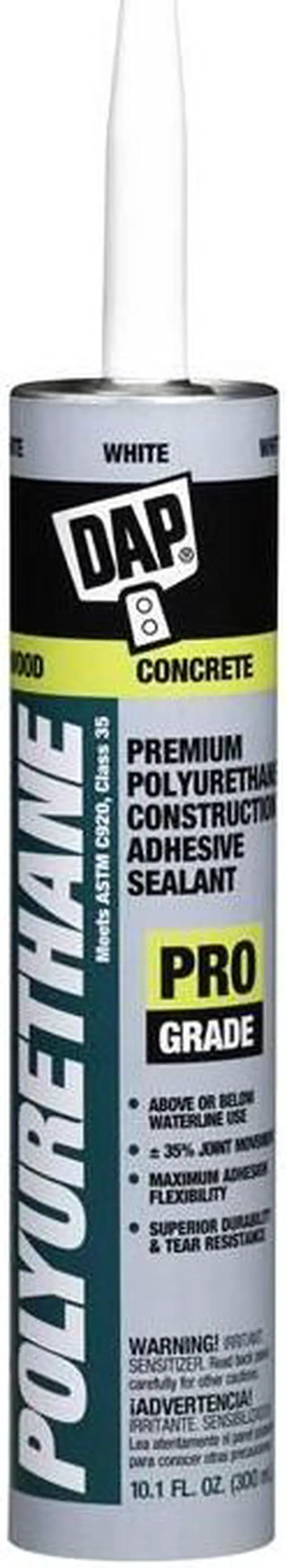 Alt view image 3 of 5 - DAP 18810 Polyurethane Sealant, 10 oz, Cartridge, White, Polyurethane Base,