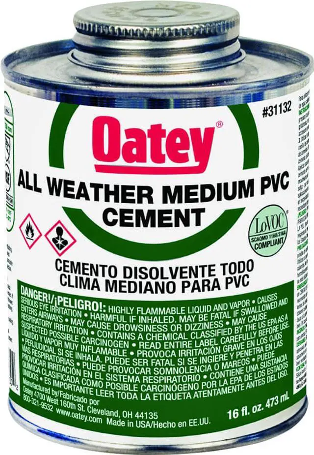 Alt view image 4 of 7 - OATEY 31132 Cement,Low VOC,16 oz.,Clear