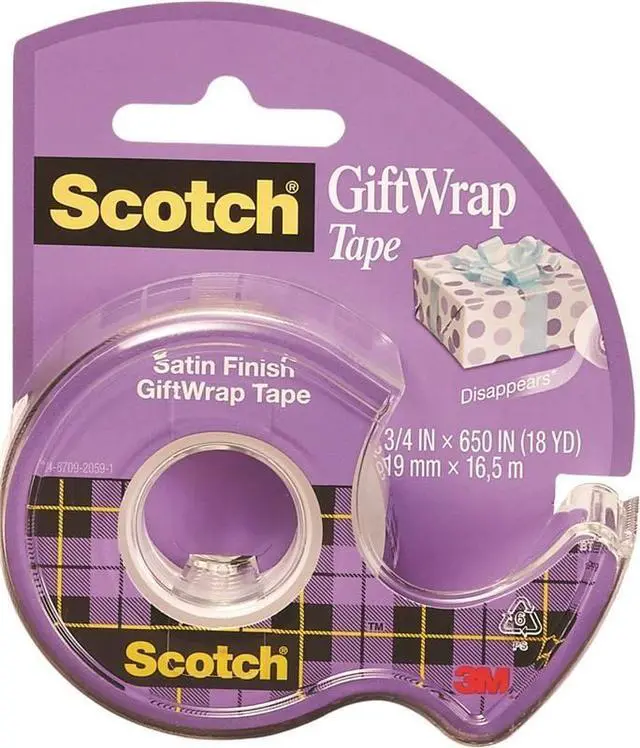 Alt view image 13 of 14 - Scotch Giftwrap Tape .75x650 15 Pack Of 12