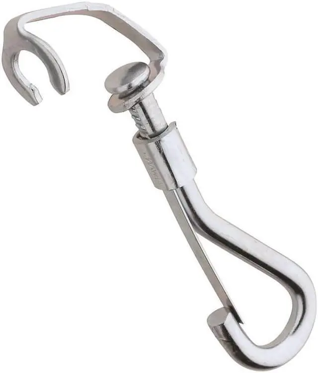 Main image of 1/4" X 3-11/16" Zinc Plated Open Swivel Eye Chain Snap National Hardware