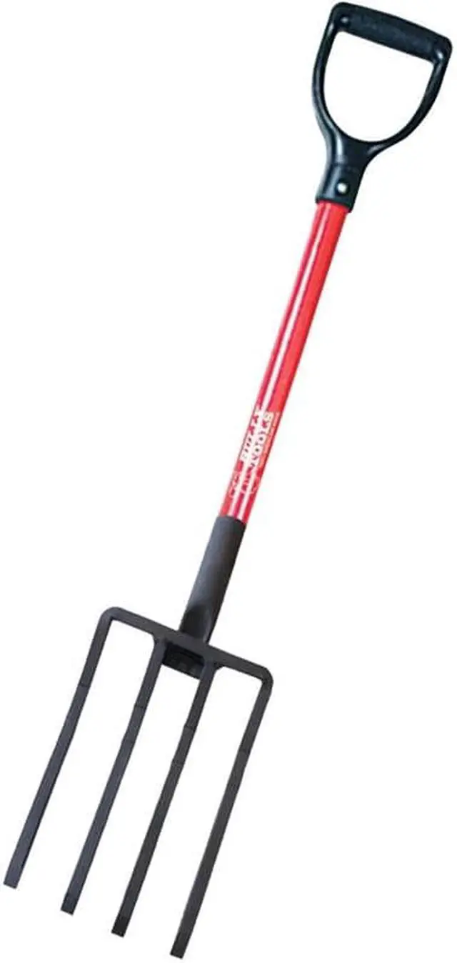 Main image of BULLY Tools 92370 Spading Fork 4-Tine Steel Tine Fiberglass Handle