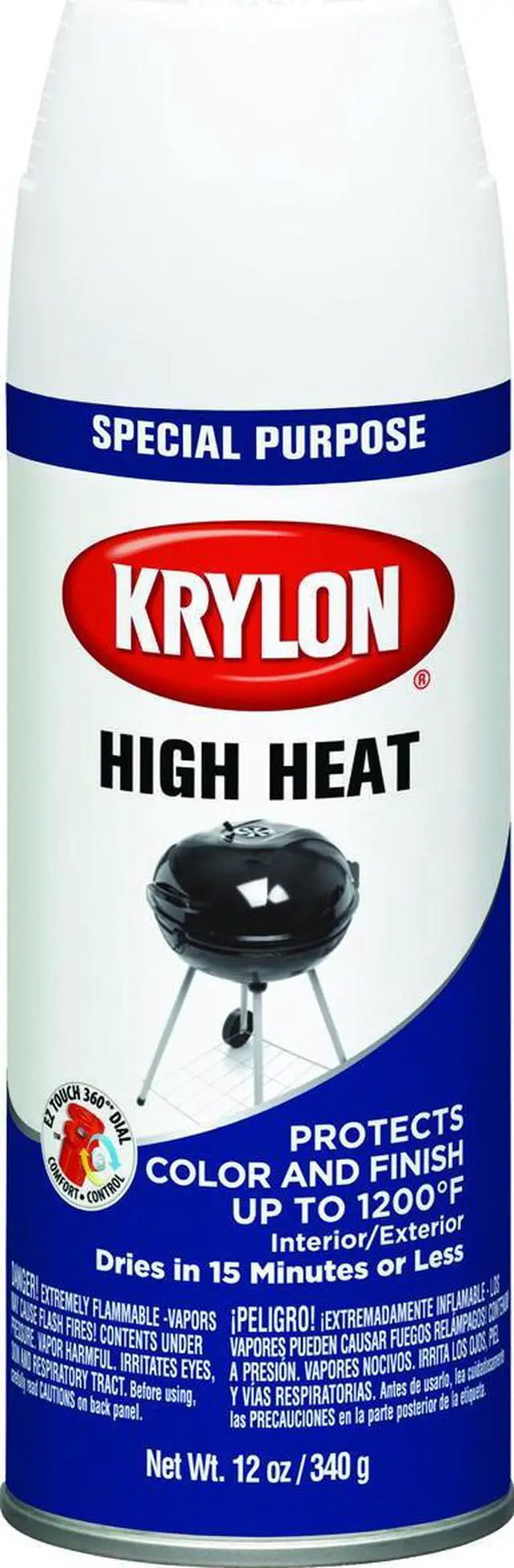 Alt view image 4 of 5 - KRYLON K01505777 Spray Paint, White, Flat, 12 oz.