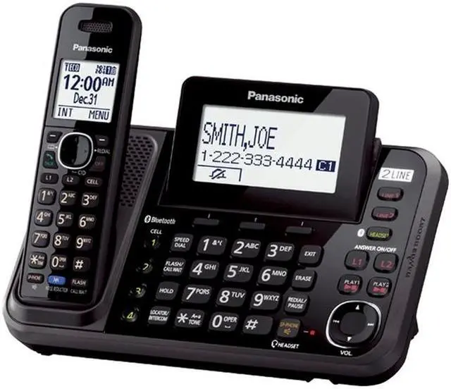 Alt view image 14 of 20 - Panasonic KX-TG9541B-N 1 Handset Cordless Phone