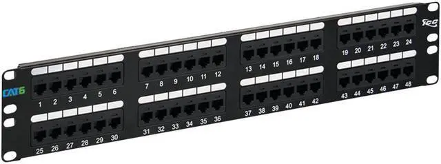 Alt view image 4 of 8 - ICC ICMPP4860V PATCH PANEL, CAT 6, 48-PORT, 2 RMS, 6 PK