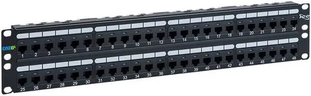 Alt view image 6 of 7 - PATCH PANEL- CAT 6A- 48-PORT- 2 RMS