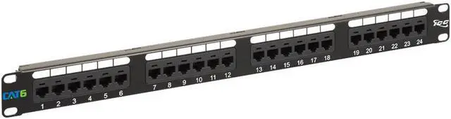 Alt view image 3 of 8 - ICC ICMPP2460V PATCH PANEL, CAT 6, 24-PORT, 1 RMS, 6 PK