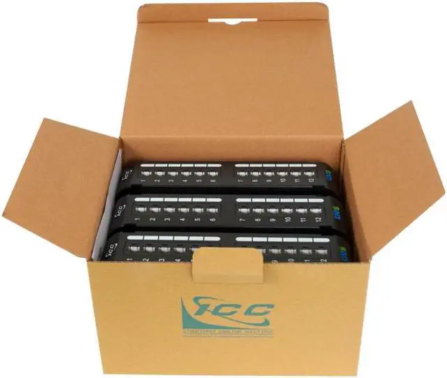 Alt view image 4 of 7 - ICC ICC-ICMPP1260V PATCH PANEL- VERT- CAT 6- 12-PORT- 6 PK