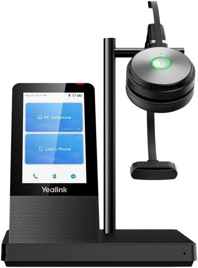 Main image of Yealink WH66 Mono Teams 4.0 inch (480 x 800) capacitive touch screen Yealink Acoustic Shield Technology 2-ports USB 3.0 hub Wireless mobile phone charger Crystal speakerphone Supports busylight Teams
