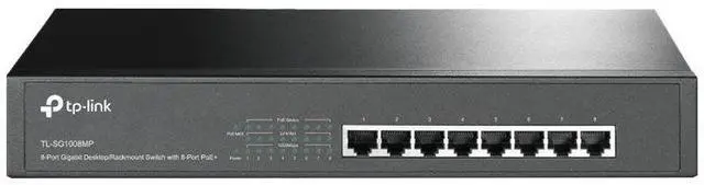 Alt view image 20 of 20 - TP-Link TL-SG1008MP - switch - 8 ports - unmanaged - rack-mountabl (TL-SG1008MP)