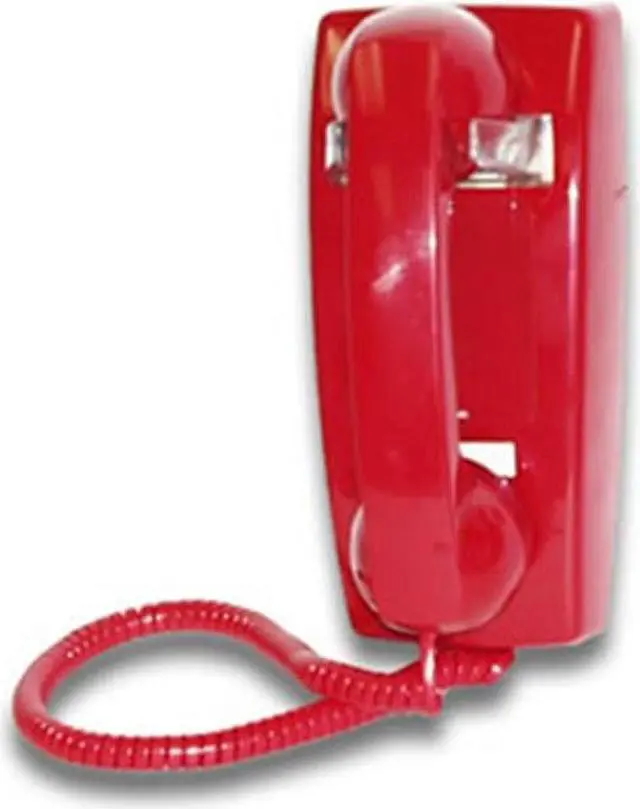 Alt view image 4 of 4 - Viking Electronics Hot Line Wall Phone - Red