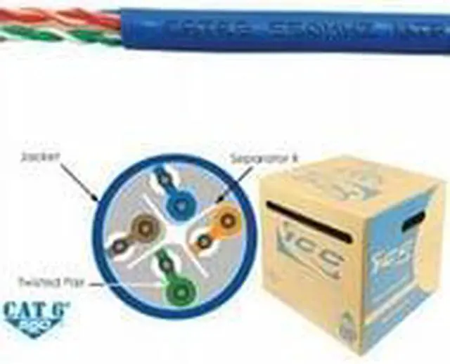 Alt view image 6 of 7 - Icc ICC-ICCABR6E-BL Cat6E Cmr Pvc Cable Blue