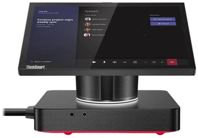 Alt view image 17 of 20 - Lenovo ThinkSmart Hub 11H1 Video Conference Equipment Audio Line In USB Gigabit Ethernet Wireless LAN Internal Speaker 11H1000KUS
