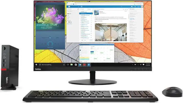 Alt view image 6 of 12 - Lenovo Desktop Computer ThinkCentre M710q (10MR0047US) Intel Core i5-6500T 8GB DDR4 256GB SSD Intel HD Graphics 530 Windows 7 Professional 64-Bit (Downgrade From Windows 10 Pro)