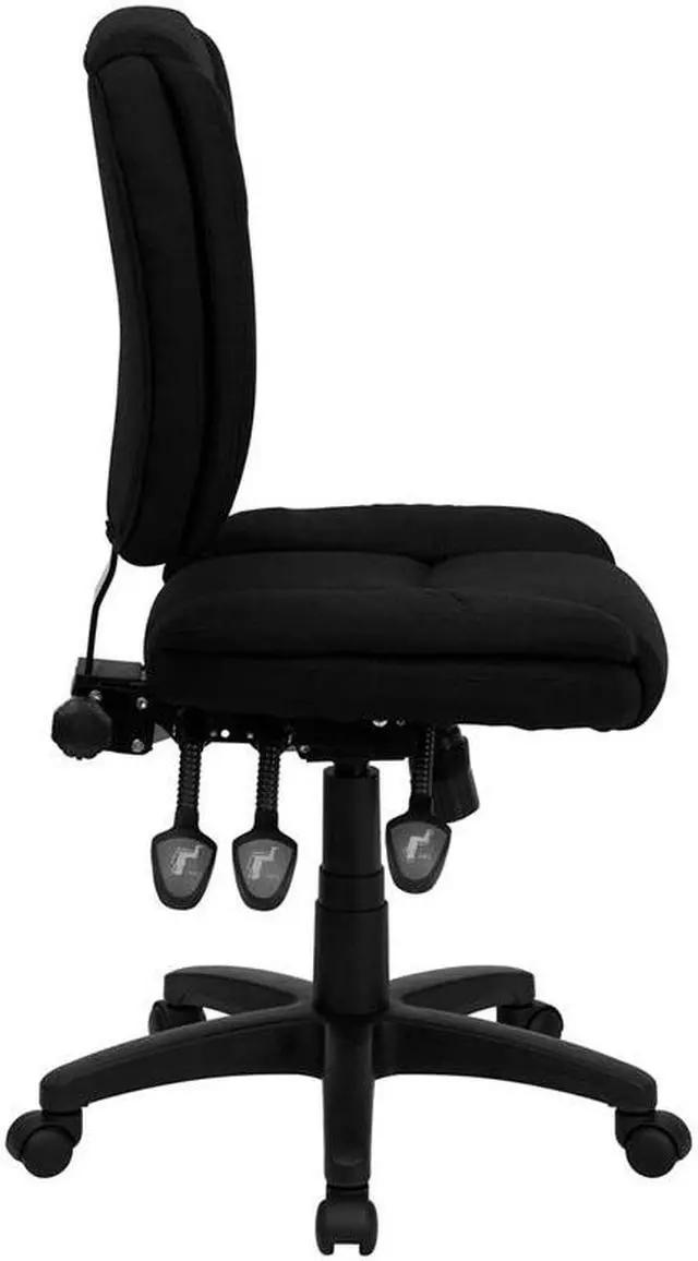 Alt view image 2 of 10 - Flash Furniture GO-901-BN-GG High Back Brown Leather Executive Office Chair with Padded Loop Arms