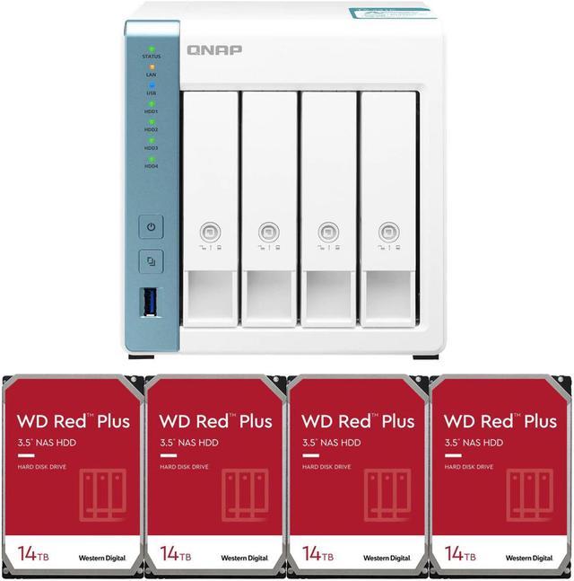 QNAP TS-431K High Performance Quad Core 4-Bay NAS with 56TB (4 x