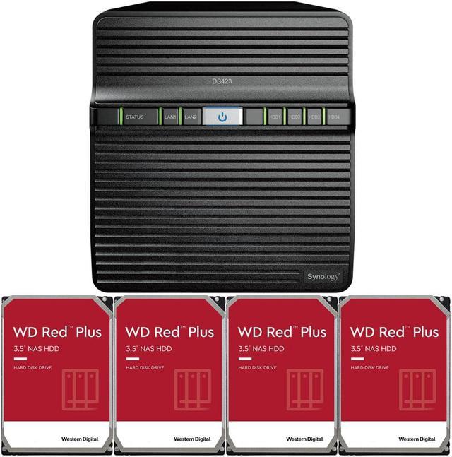 Synology DS423 4-Bay NAS, 2GB RAM, 48TB (4 12TB) of Digital Red Plus Drives Fully Assembled and Tested By CustomTechSales Desktop - Newegg.com