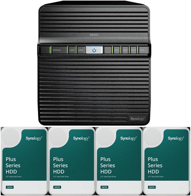 Synology DS423 4-Bay NAS, 2GB RAM, 32TB (4 x 8TB) of Synology Plus NAS  Drives Fully Assembled and Tested By CustomTechSales