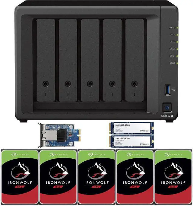 Synology DS1522+ 5-Bay NAS with 8GB RAM and 20TB (5 x 4TB) of