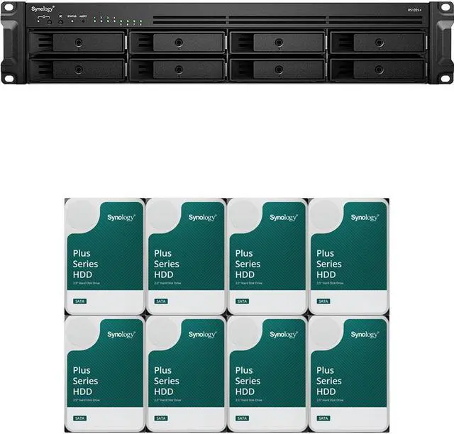 Main image of Synology RS1221+ RackStation with 4GB RAM and 32TB (8 x 4TB) of Synology Plus NAS Drives Fully Assembled and Tested By CustomTechSales