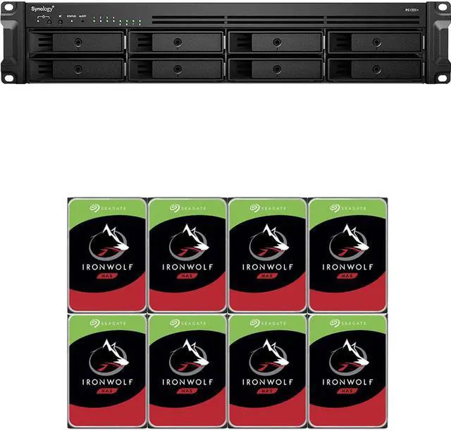 Main image of Synology RS1221+ RackStation with 4GB RAM and 32TB (8 x 4TB) of Seagate Ironwolf NAS Drives Fully Assembled and Tested By CustomTechSales