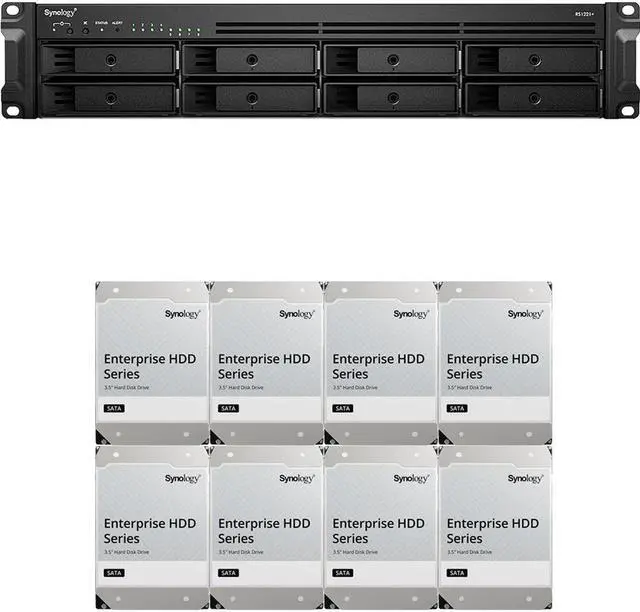 Main image of Synology RS1221+ RackStation with 4GB RAM and 32TB (8 x 4TB) of Synology Enterprise Drives Fully Assembled and Tested By CustomTechSales