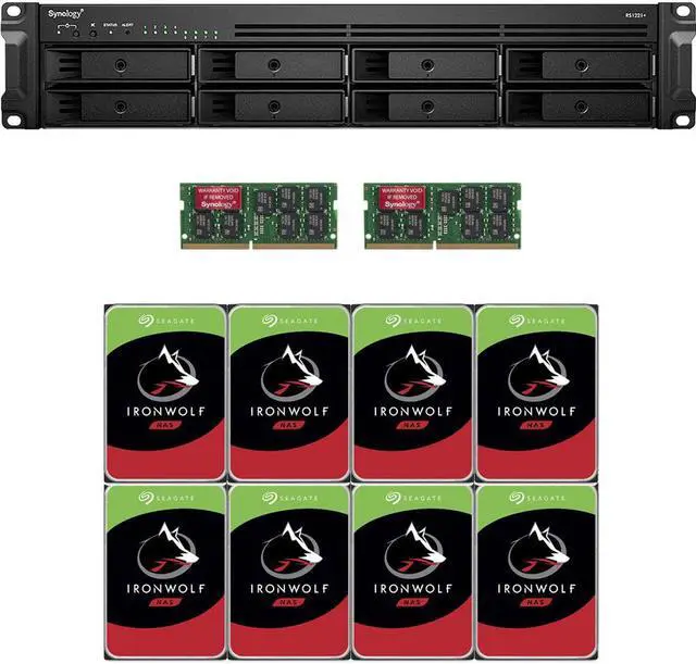 Main image of Synology RS1221+ RackStation with 32GB RAM and 32TB (8 x 4TB) of Seagate Ironwolf NAS Drives Fully Assembled and Tested By CustomTechSales