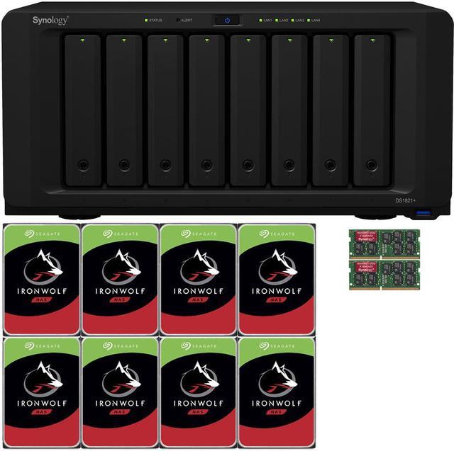 Synology DS1821+ 8-Bay NAS with 32GB RAM and 64TB (8 x 8TB) of