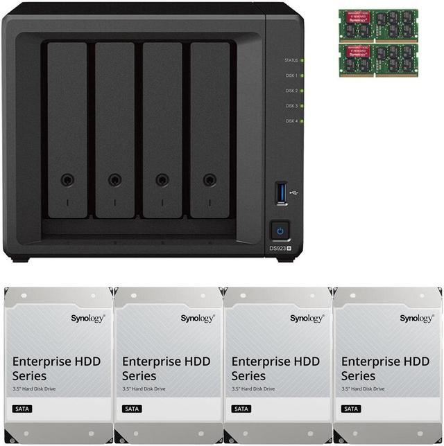 Main image of Synology DS923+ Dual-Core 4-Bay NAS, 16GB RAM, 16TB (4 x 4TB) of Synology Enterprise Drives Fully Assembled and Tested By CustomTechSales