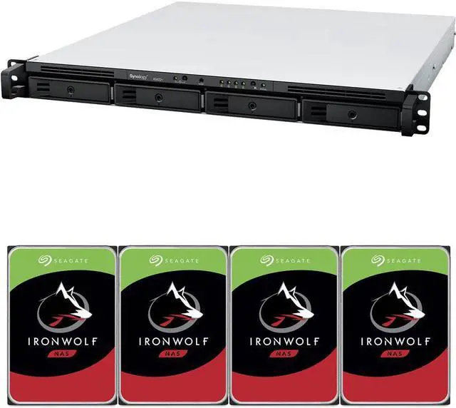 Main image of Synology RS822+ AMD Ryzen V1500B 4-Bay NAS 2GB RAM 16TB (4 x 4TB) of Seagate Ironwolf NAS Drives Fully Assembled and Tested By CustomTechSales
