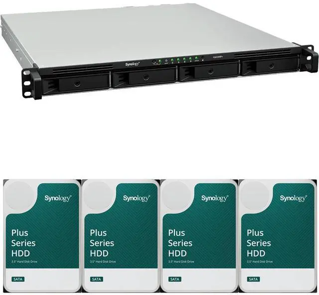 Main image of Synology RS826RP+ AMD Ryzen V1500B 4-Bay NAS 4GB RAM and 16TB (4 x 4TB) of Synology Plus NAS Drives Fully Assembled and Tested By CustomTechSales