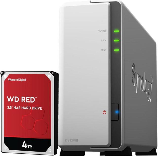Synology DS120j 1-Bay DiskStation with a 4TB Western Digital Red