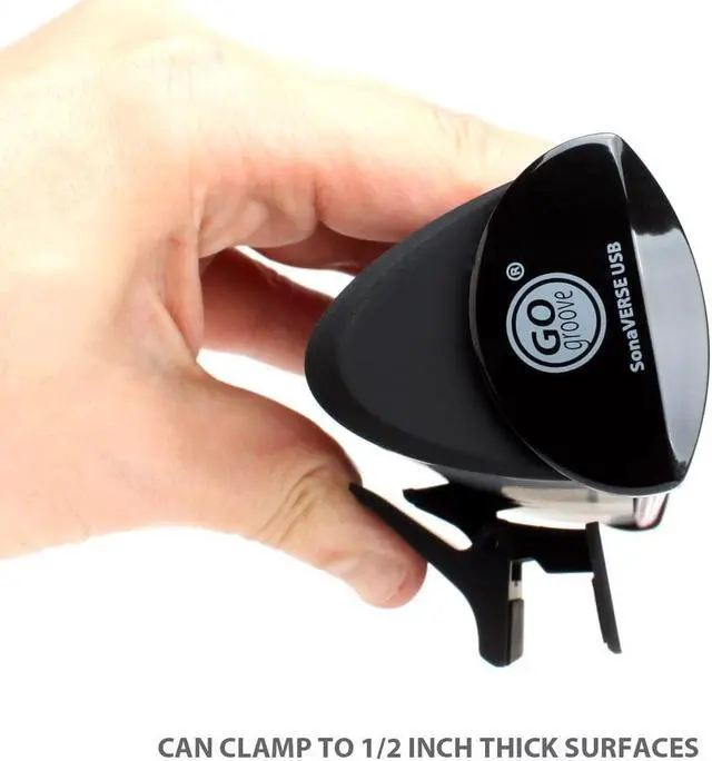 Alt view image 5 of 7 - GOgroove SonaVERSE USB Laptop Speaker Bar with Clip-On Portable Design GGSVUSB100RDEW (Black) - Works with Acer, Apple, ASUS, Dell, HP, Samsung & More Computers