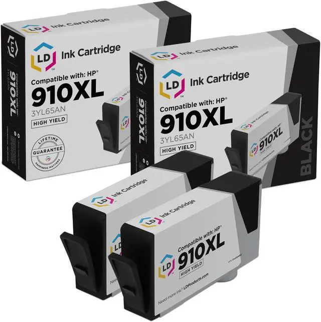 Main image of LD Products Remanufactured Ink Cartridge Replacements for HP 910XL 3YL65AN High Yield (Black, 2-Pack)