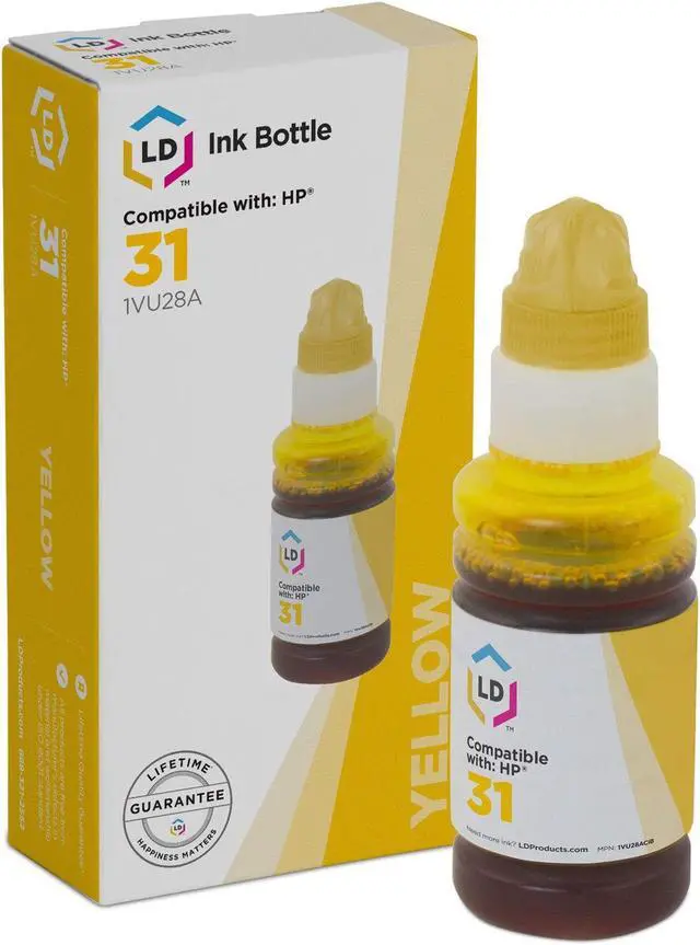 Main image of LD Products Compatible Ink Bottle Replacement for HP 31 1VU28AN (Yellow)