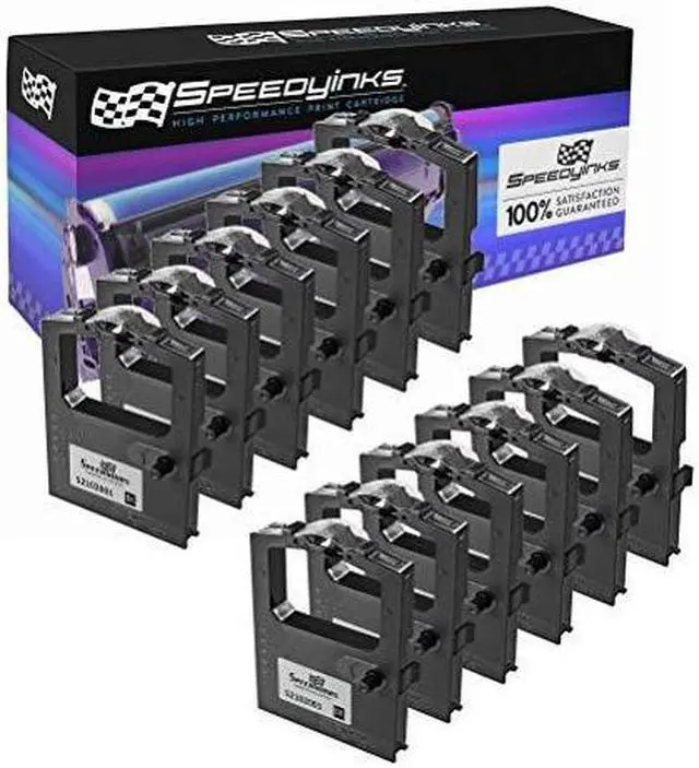 Main image of Speedy Inks - Compatible Okidata 52102001 (12PK) Black Printer Ribbon Cartridges for use in Okidata Microline 120, 172, 180, 182 Plus, 182 Turbo, 183, 184 Turbo, 186, 192, 192 Plus, 193, 194, 195