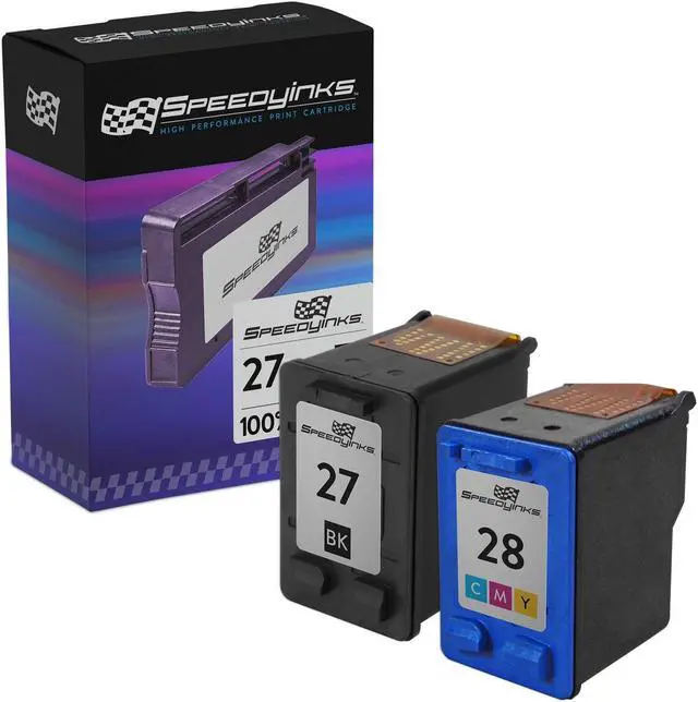 Main image of Speedy Inks Remanufactured Ink Cartridge Replacement for HP 27 and HP 28 (1 Black, 1 Color, 2-Pack) Compatible with HP Deskjet 3425 3450 3320 3322 3520 3520v 3550 3650 3650v 3740v 3