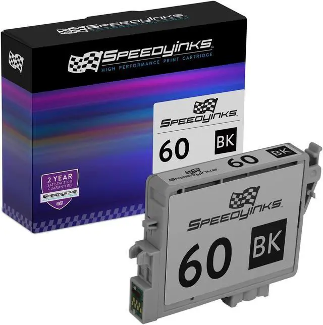 Main image of Speedy Inks Remanufactured Ink Cartridge Replacement for Epson 60 (Black) Compatible with Epson Stylus C88 CX3800 CX3810 CX4200 CX4800 CX5800f CX7800 C68 C88Plus