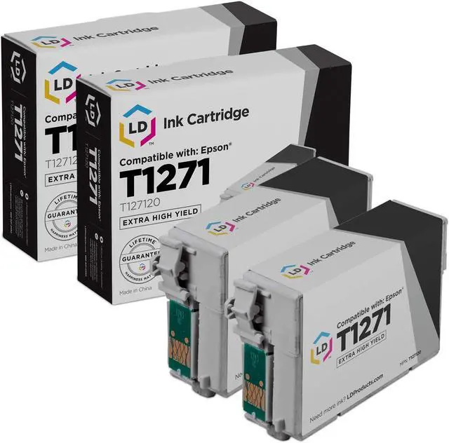 Main image of LD Products Remanufactured Ink Cartridge Replacements for Epson 127 T127120 Extra High Yield (Black, 2-Pack)