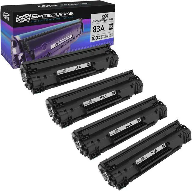 Main image of SPEEDYINKS Compatible Toner Cartridge Replacements for HP 83A CF283A (Black, 4-Pack) for use in HP LaserJet Pro MFP M127fn, MFP M127fw, MFP M125nw, MFP M125rnw