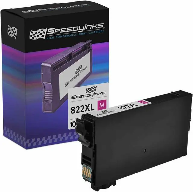 Alt view image 8 of 12 - Speedy Ink Cartridge Replacement for Epson 822XL / T822XL320 High Yield Magenta Ink Cartridge for WorkForce Pro WF-3820, WF-4820, WF-4830, WF-4834