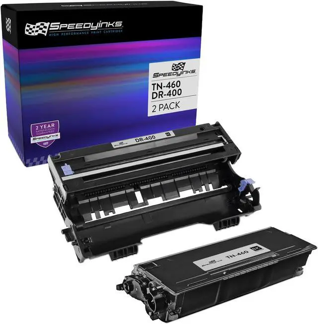 Main image of SPEEDYINKS Compatible Toner Cartridge & Drum Unit Replacements for Brother TN460 High Yield & DR400 (Toner, Drum, 2-Pack) for use in Brother DCP, FAX, HL, Intellifax, MFC & Pitney Bowes Printers