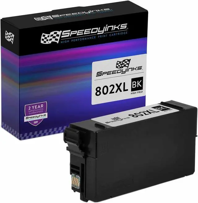 Main image of SPEEDYINKS Replacement for Epson 802XL Ink Cartridges T802XL120 High Yield (Black 1-Pack) for WF-4720, WF-4730, WF-4734, WF-4740 | WorkForce Pro: WF-4720, WF-4730, WF-4734, WF-4740