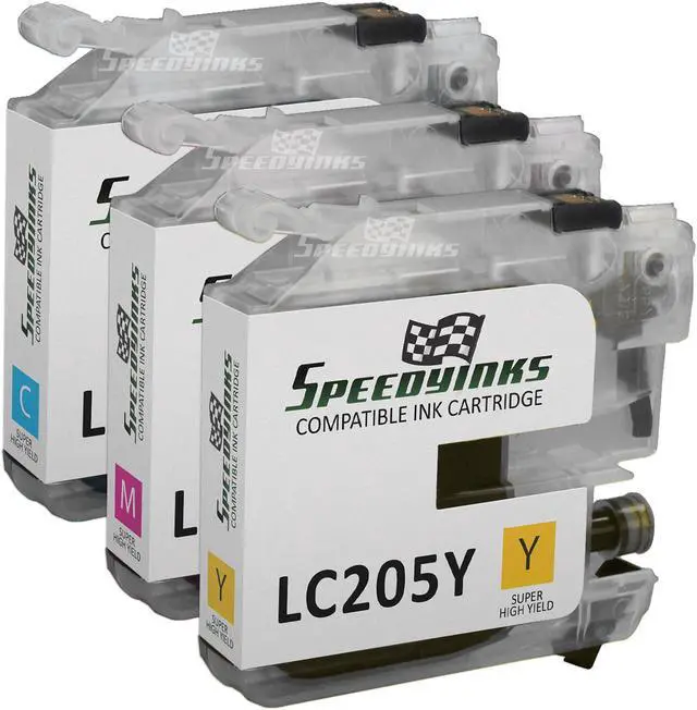 Main image of Speedy Inks Compatible Ink Cartridge Replacement for Brother LC205 Super High Yield (1 Cyan, 1 Magenta, 1 Yellow, 3-Pack)