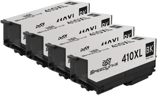 Main image of Speedy Inks Remanufactured Ink Cartridge Replacement for Epson 410XL High-Yield (Black, 4-Pack)