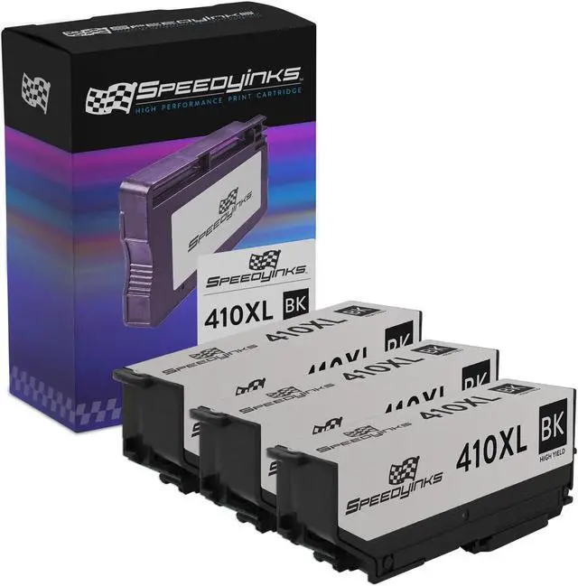Main image of Speedy Inks Remanufactured Ink Cartridge Replacement for Epson 410XL High-Yield (Black, 3-Pack)