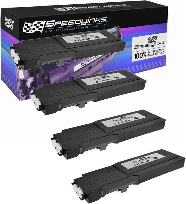 Main image of SPEEDYINKS Compatible Toner Cartridge Replacement for 331-8429 W8D60 Extra High Yield Dell Color Laser C3760 C3765 C3760dn C3760n C3765dnf Printers (Black, 4-Pack)