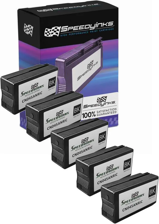 Main image of SPEEDYINKS Remanufactured Ink Cartridge Replacement for HP 950 CN049AN (Black, 5-Pack) For use in and works with HP OfficeJet Pro 251dw, 276dw, 8100, 8600 Series HP-950 / HP950XL / HP950
