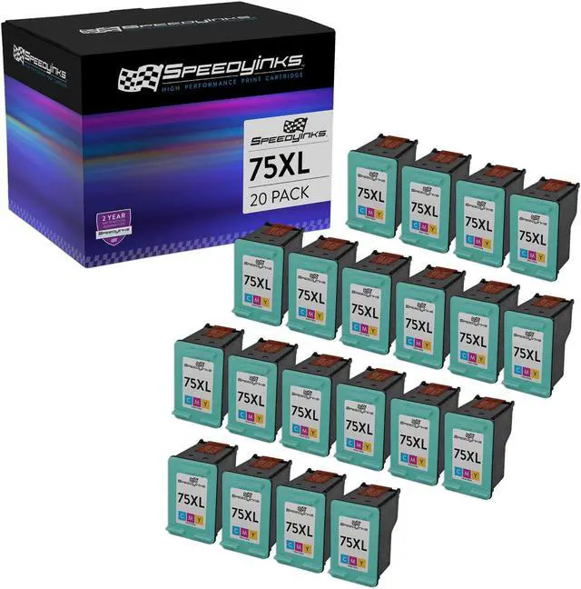 Main image of Speedy Inks Remanufactured Ink Cartridge Replacement for HP 75XL High-Yield (Tri-Color, 20-Pack)