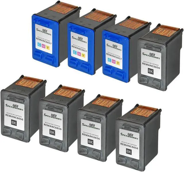 Main image of SPEEDYINKS Remanufactured Ink Cartridge Replacement for HP 56 and HP 57 (5 Black, 3 Color, 8-Pack) Compatible with HP PSC 1312 1315 1317 1318 1340 1350 1355 2100 210